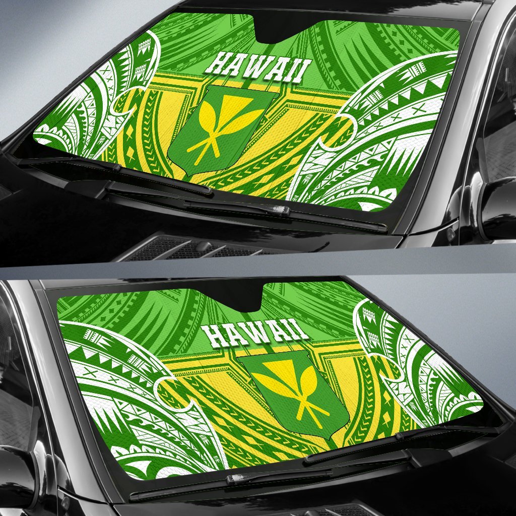 Hawaii Polynesian Sun Shades - Hawaiian Pattern With Seal - Polynesian Pride