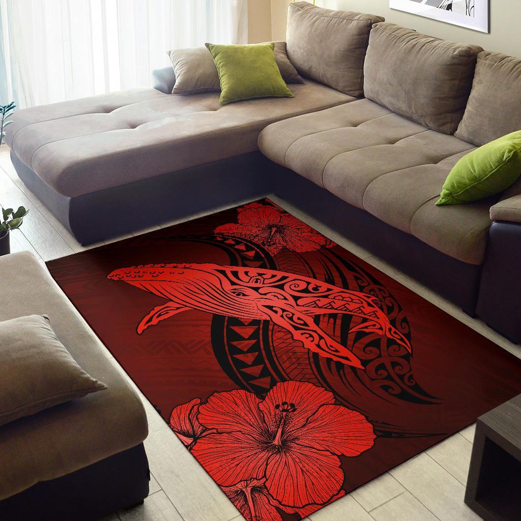 Hawaii Polynesia Whale Hibiscus - Red - Polynesian Pride