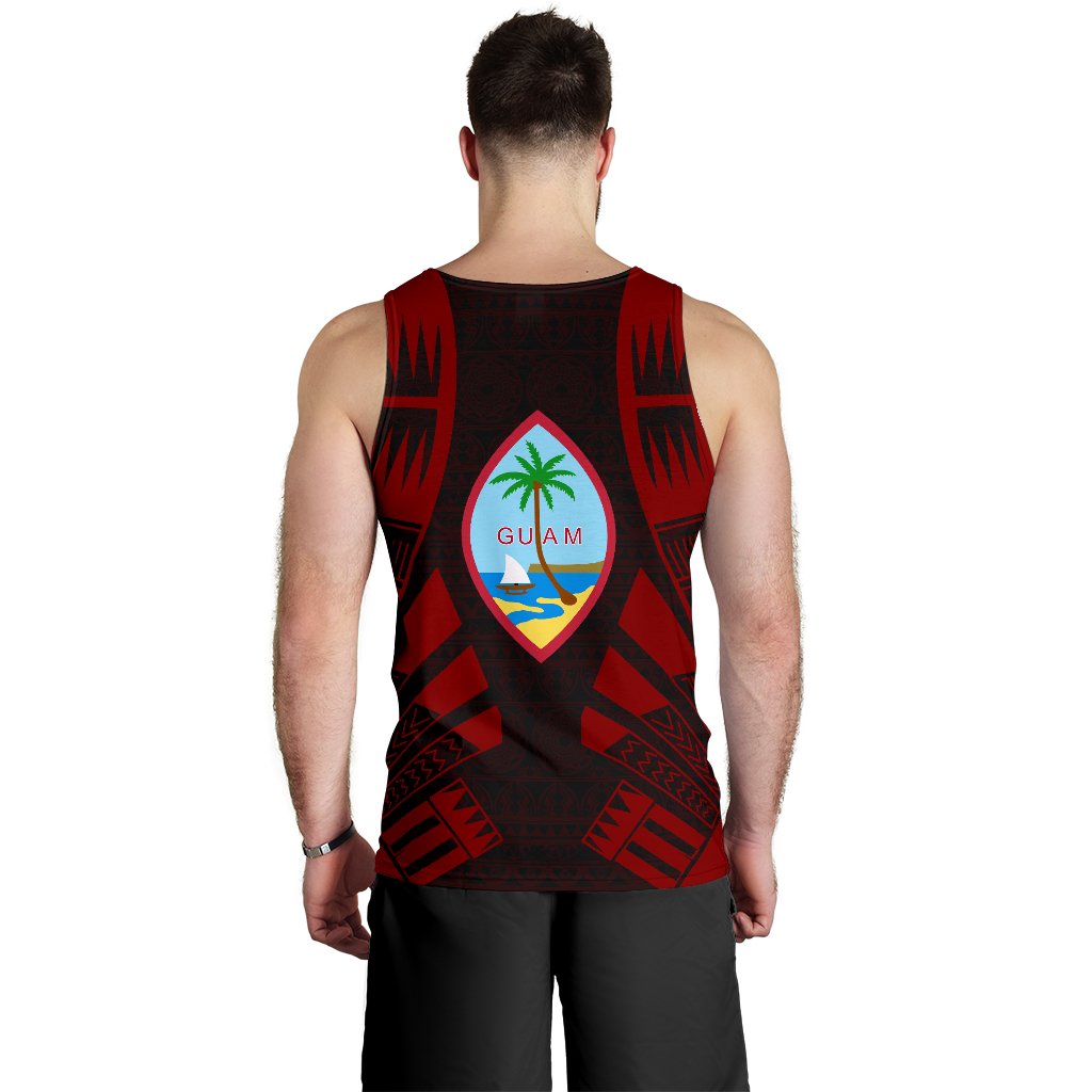Guam Men Tank Top - Polynesian Tattoo Red - Polynesian Pride