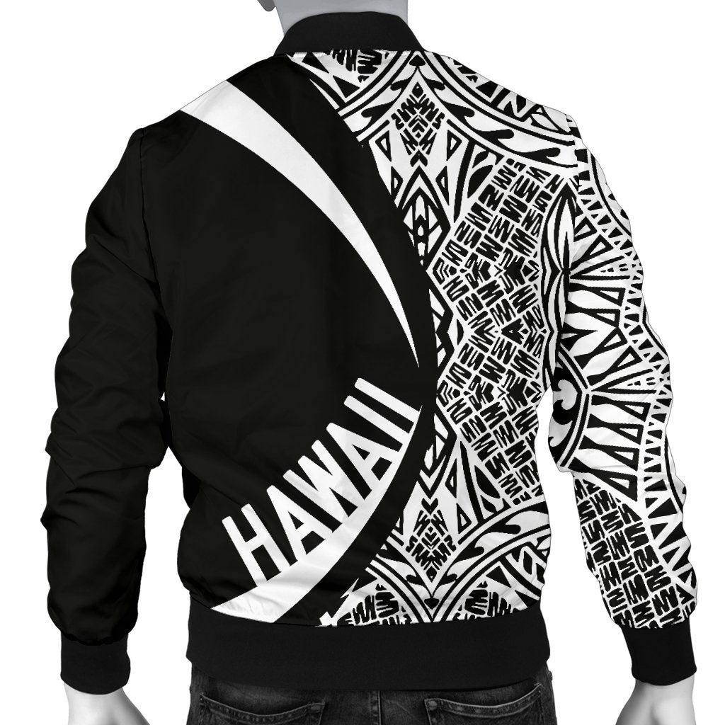Hawaii Coat Of Arm Polynesian Men's Bomber Jacket - Circle Style 01 - Polynesian Pride