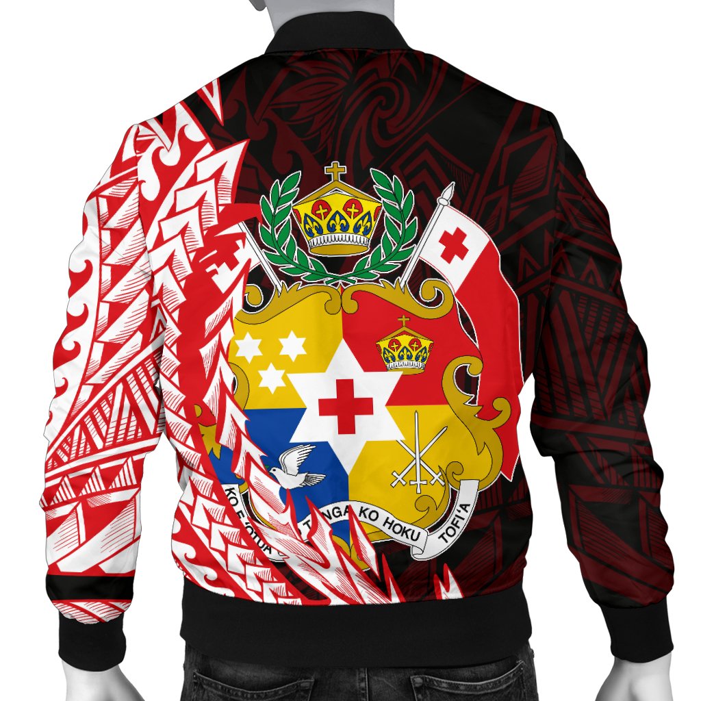 Tonga Men's Bomber Jacket - Wings Style - Polynesian Pride
