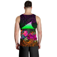 Tokelau Personalised Men's Tank Top - Summer Hibiscus - Polynesian Pride