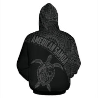 American Samoa Hoodie American Samoa Turtle Mermaid Polynesian Tattoo Gray - Polynesian Pride