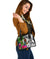 Vanuatu Shoulder Handbag White - Turtle Plumeria Banana Leaf - Polynesian Pride