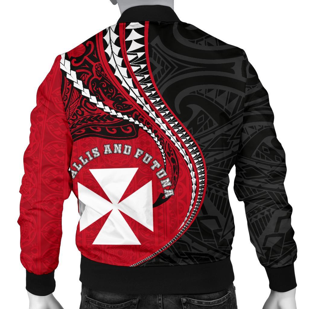 Wallis And Futuna Men's Bomber Jacket Kanaloa Tatau Gen WF - Polynesian Pride