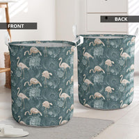 Hawaii Tropical Flamingos And Tropical Plants Hawaii Laundry Basket - Polynesian Pride