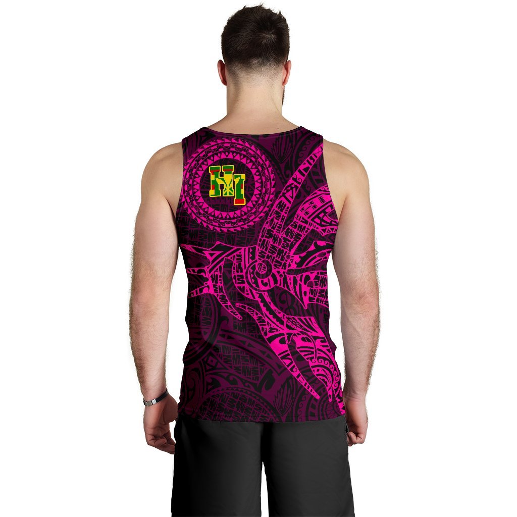 Hawaii Tank Top Polynesian Kanaka Map Hawaiian Men's Tank Top - Pink - TT Style - Polynesian Pride