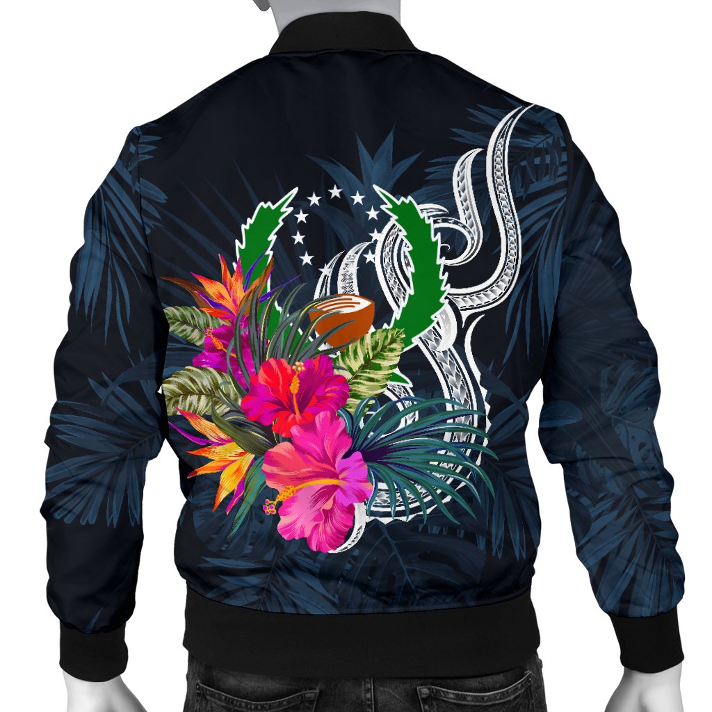 Pohnpei Micronesia Men's Bomber Jacket - Tropical Flower - Polynesian Pride