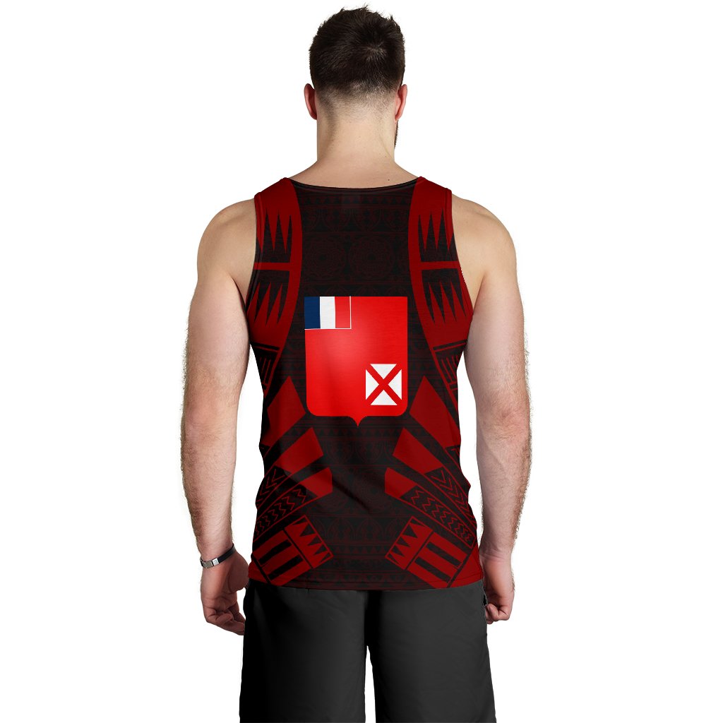 Wallis And Futuna Men Tank Top - Polynesian Tattoo Red - Polynesian Pride