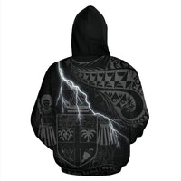 Fiji Polynesian Zip up Hoodie Lighting Thunder - Polynesian Pride