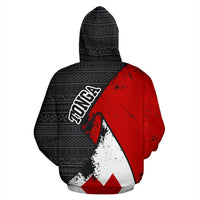 Tonga Zip Hoodie Tonga Coat of Arms Grunge Style Special A0 - Polynesian Pride