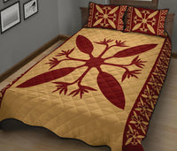 Hawaiian Quilt Pattern Flora Quilt Bed Set - Polynesian Pride