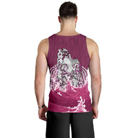 Maori Manaia The Blue Sea Men'S Tank Top, Pink - Polynesian Pride