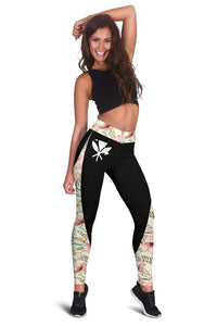 Hawaii Hibiscus Hand Drawn Colorful Leggings - Polynesian Pride