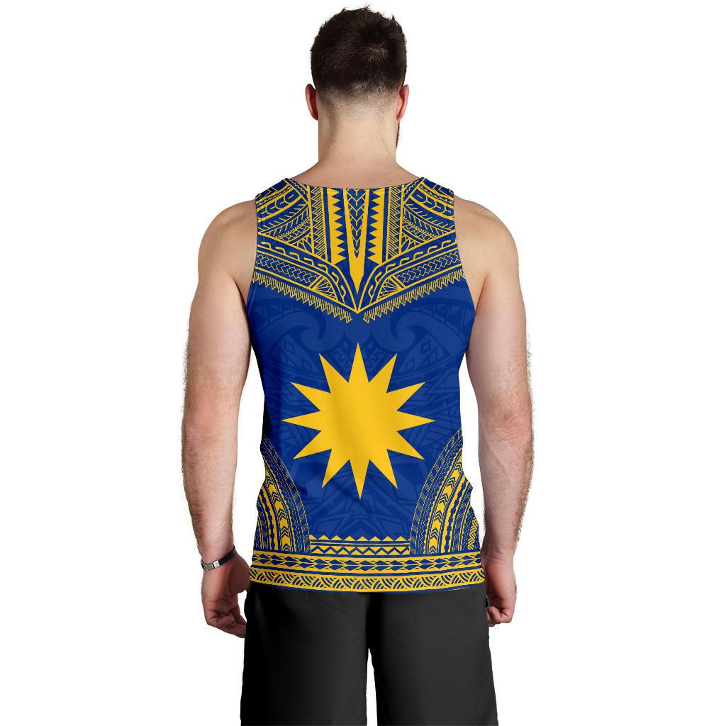 Nauru Men's Tank Top - Polynesian Chief Flag Version - Polynesian Pride