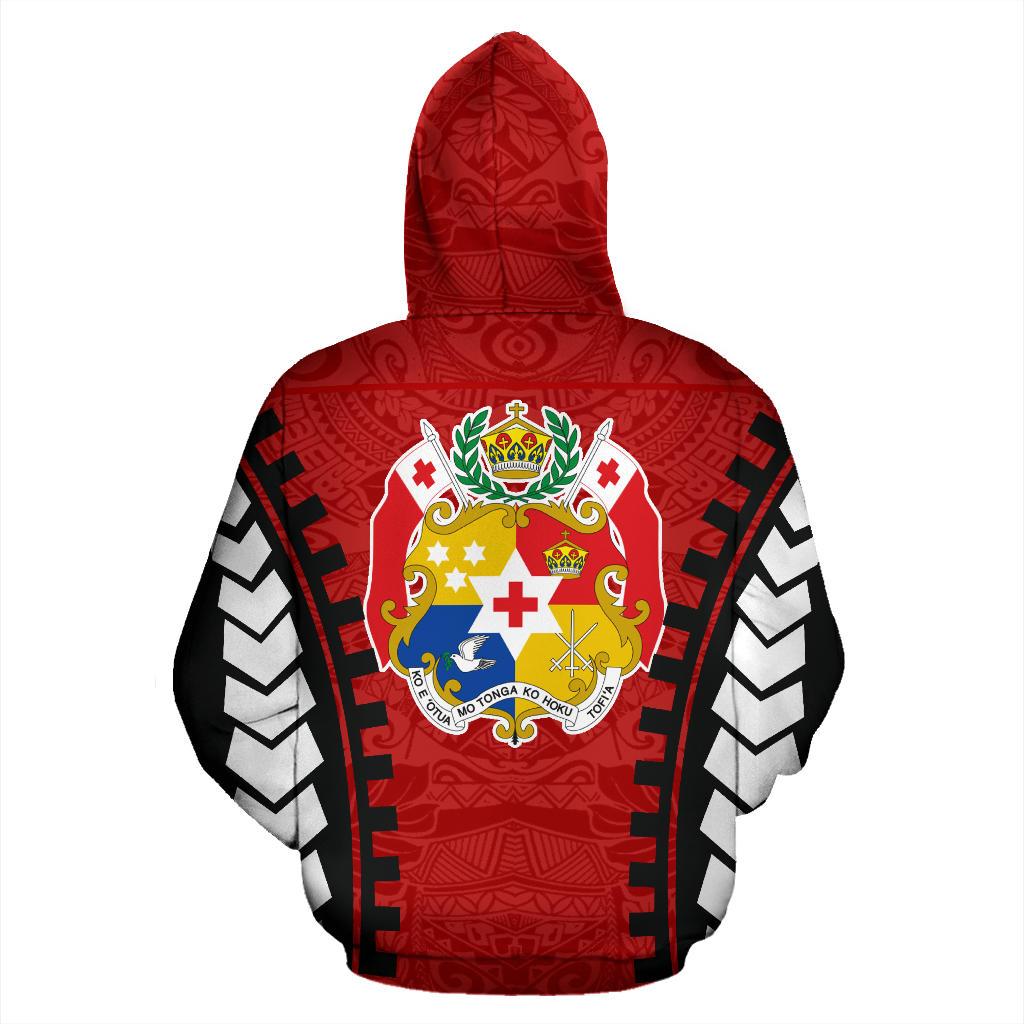 Tonga All Over Hoodie Warrior Style - Polynesian Pride
