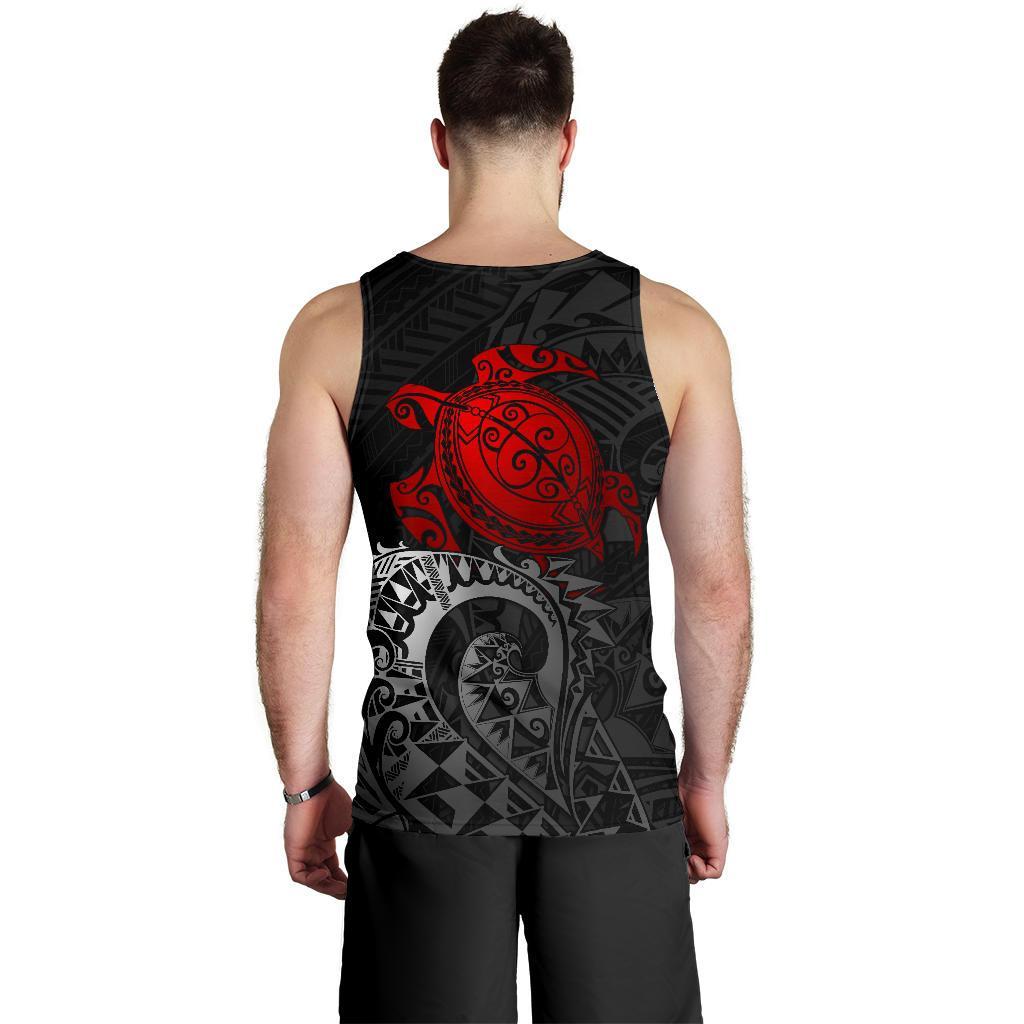 Polynesian Hawaii Men's Tank Top - Polynesian Turtle (Red) - Polynesian Pride