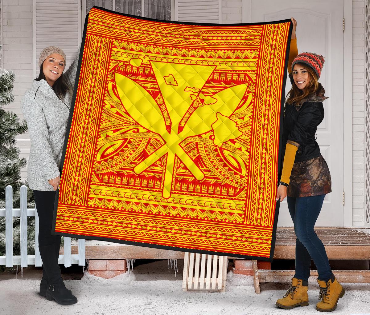 Hawaii Polynesian Kanaka Maoli Premium Quilt - Polynesian Pride