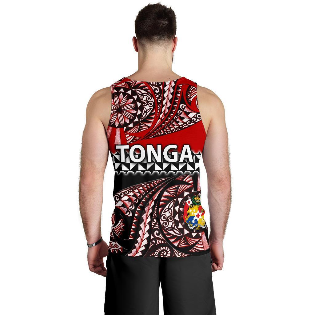 Tonga Men Tank Top Polynesian Tattoo Tongan Tapa - Polynesian Pride