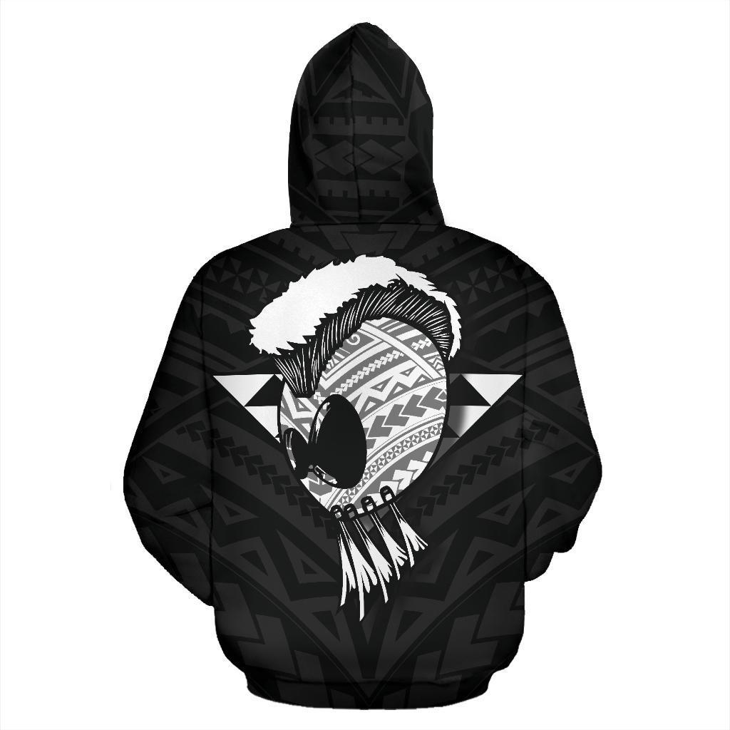 Polynesian Kanaka Helmet Warrior Hawaii Zip Hoodie - Polynesian Pride