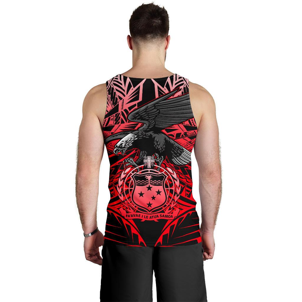 Samoa Polynesian Men's Tank Top - Eagle Tribal Pattern Red - Polynesian Pride