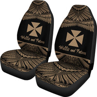 Wallis and Futuna Polynesian Car Seat Covers - Pride Gold Version - Polynesian Pride