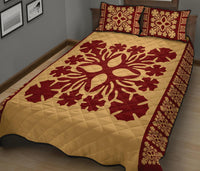 Hawaiian Quilt Pattern Garden Quilt Bed Set - Polynesian Pride