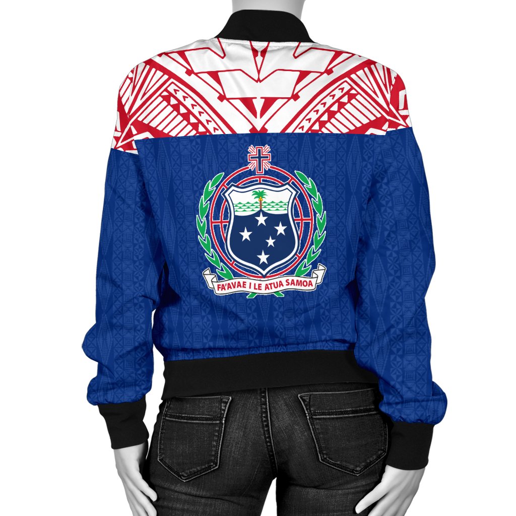 Samoa Women's Bomber Jacket - Polynesian Design - Polynesian Pride