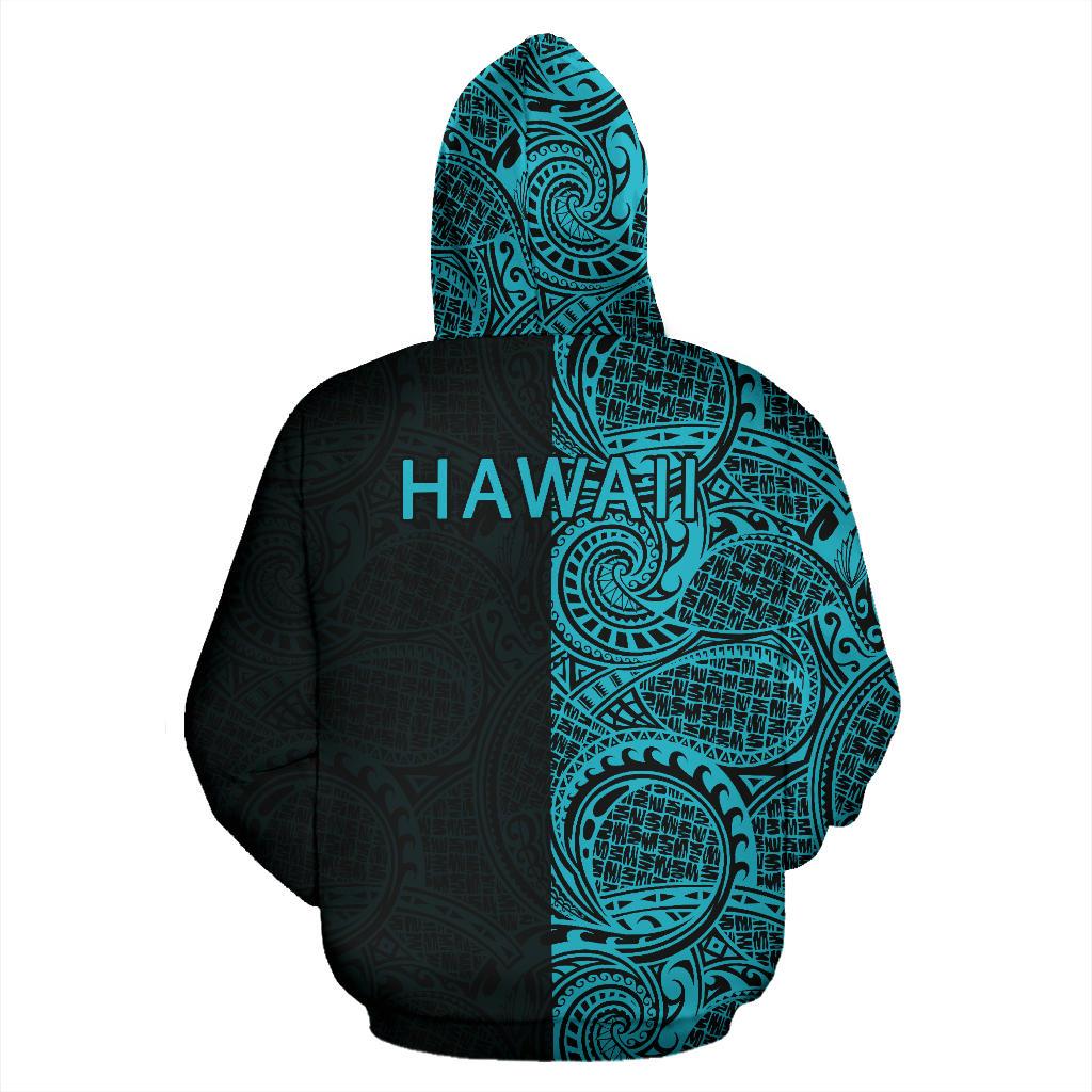Turtle Hoodie Zip up Polynesian Half Style 03 - Polynesian Pride