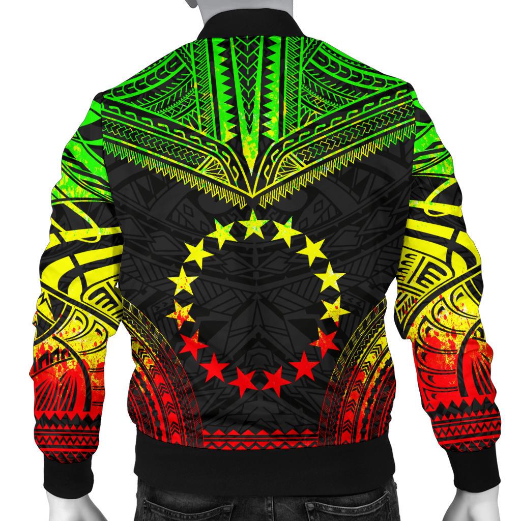 Cook Islands Polynesian Chief Men's Bomber Jacket - Reggae Version - Polynesian Pride