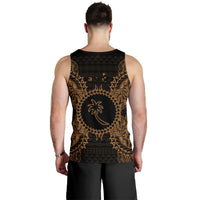 Chuuk Polynesian Men Tank Top Map Gold - Polynesian Pride