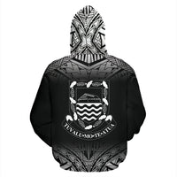 Tuvalu All Over Hoodie Fog Black Style - Polynesian Pride