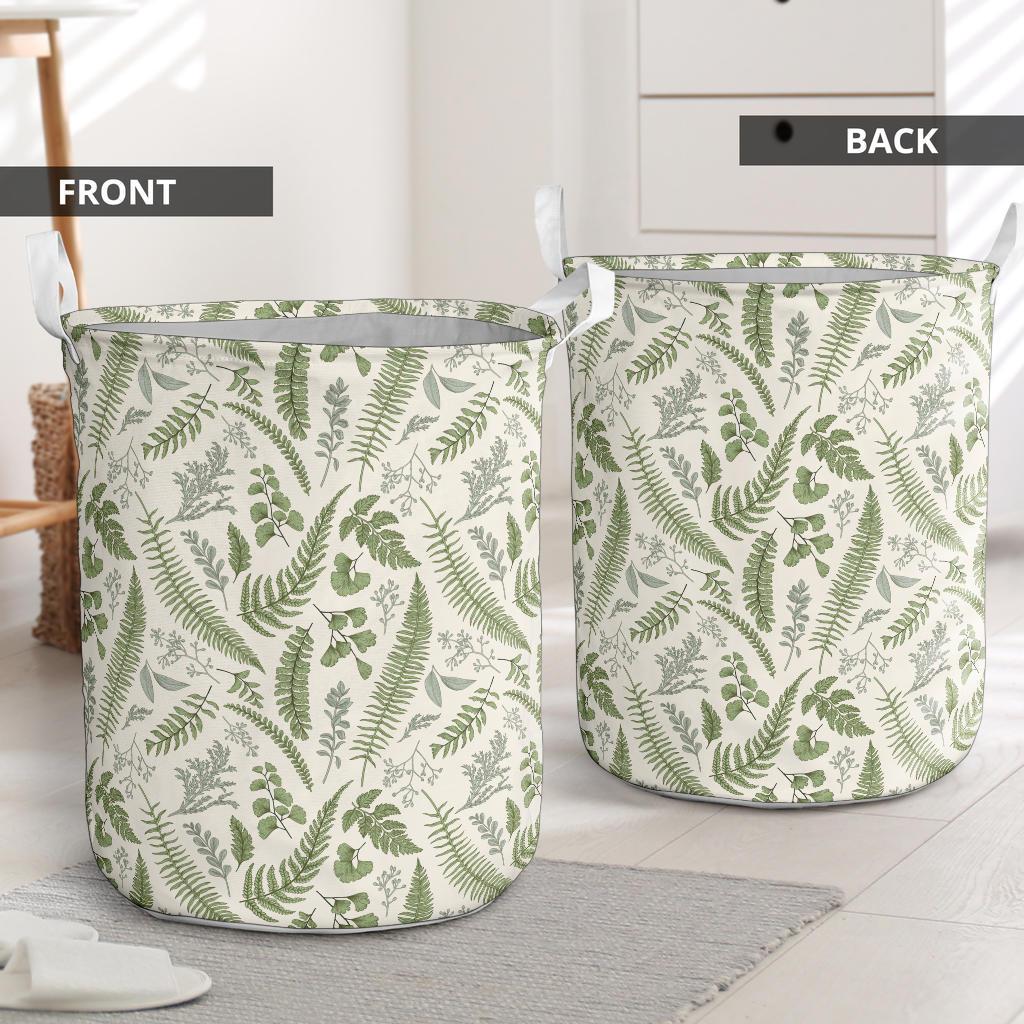 Hawaii Tropical Green Pattern Hawaii Laundry Basket - Polynesian Pride