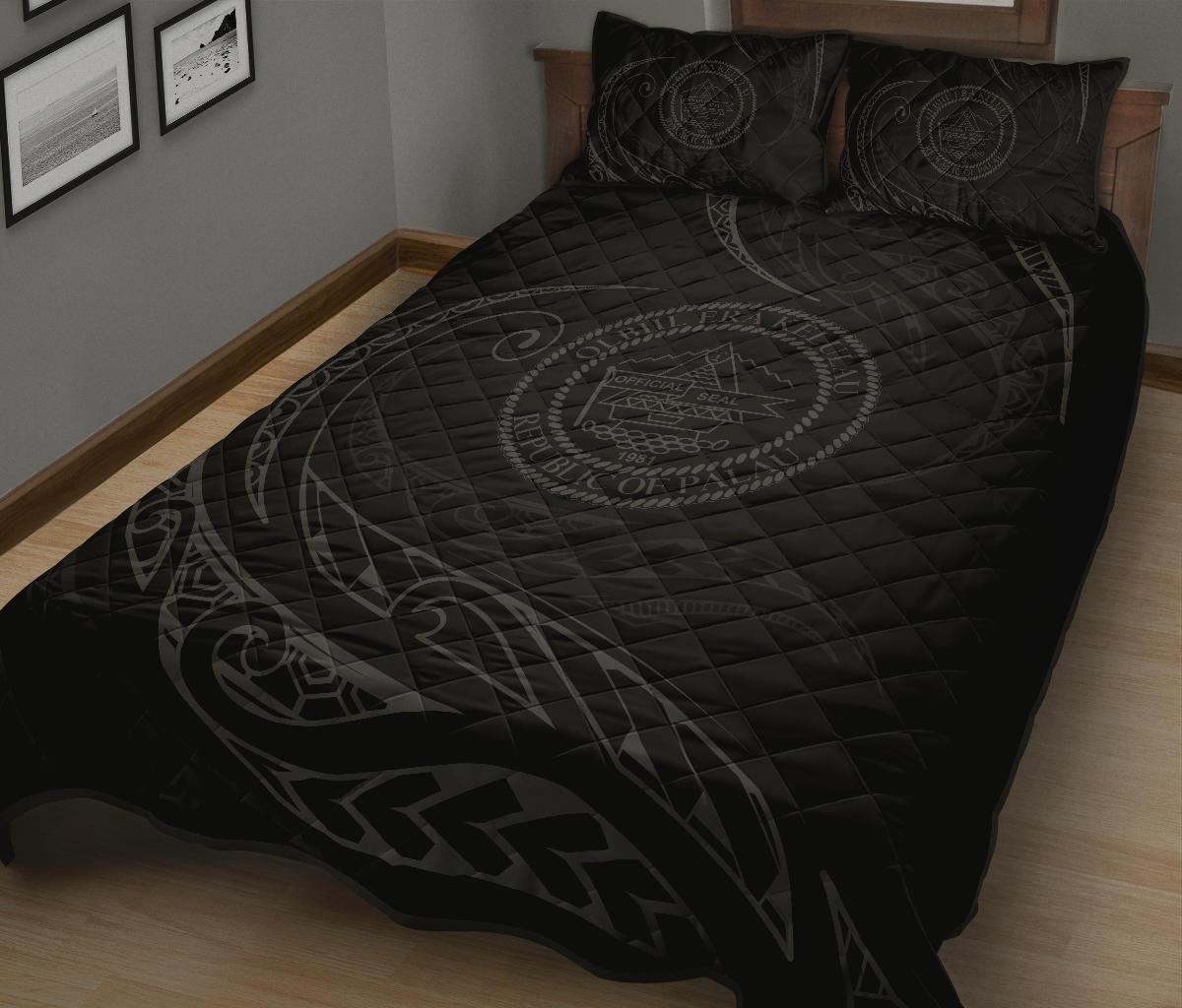 Palau Quilt Bed Set - Gray - Frida Style - Polynesian Pride