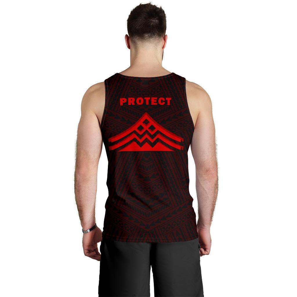 Hawaii Mauna Kea Polynesian Men's Tank Top Red - Polynesian Pride