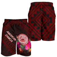 American Samoa Men's Short - Coat Of Arm With Polynesian Patterns - Polynesian Pride