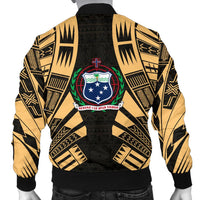 Samoa Men Bomber Jackets - Polynesian Tattoo Gold - Polynesian Pride