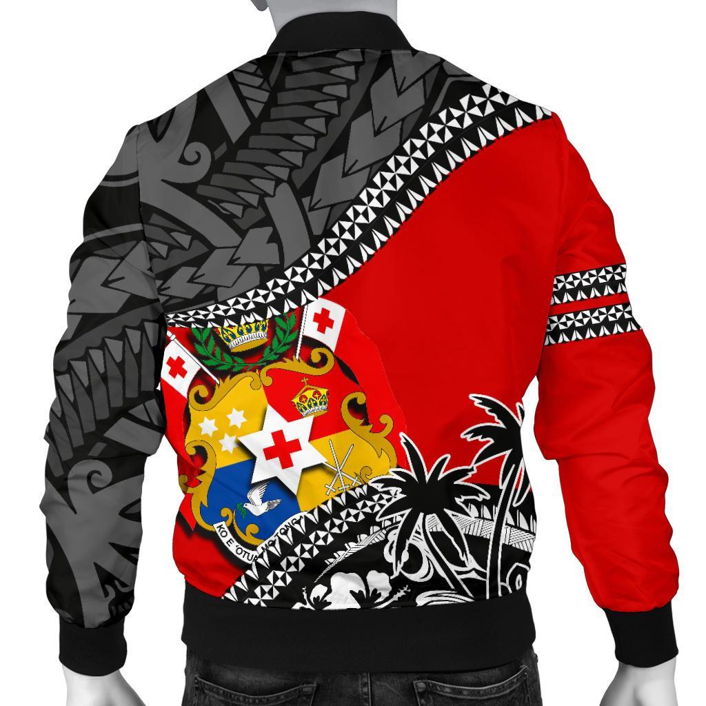 Tonga Men'S Bomber Jacket Polynesian Style Fall In The Wave - Polynesian Pride