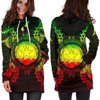 Northern Mariana Islands Polynesian Hoodie Dress Map Reggae - Polynesian Pride