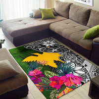 Papua New Guinea Area Rug - Turtle Plumeria Banana Leaf - Polynesian Pride