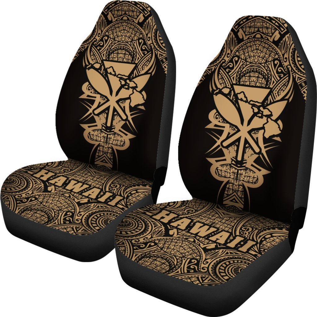 Kanaka Map Polynesian Car Seat Cover - Gold - Armor Style - Polynesian Pride
