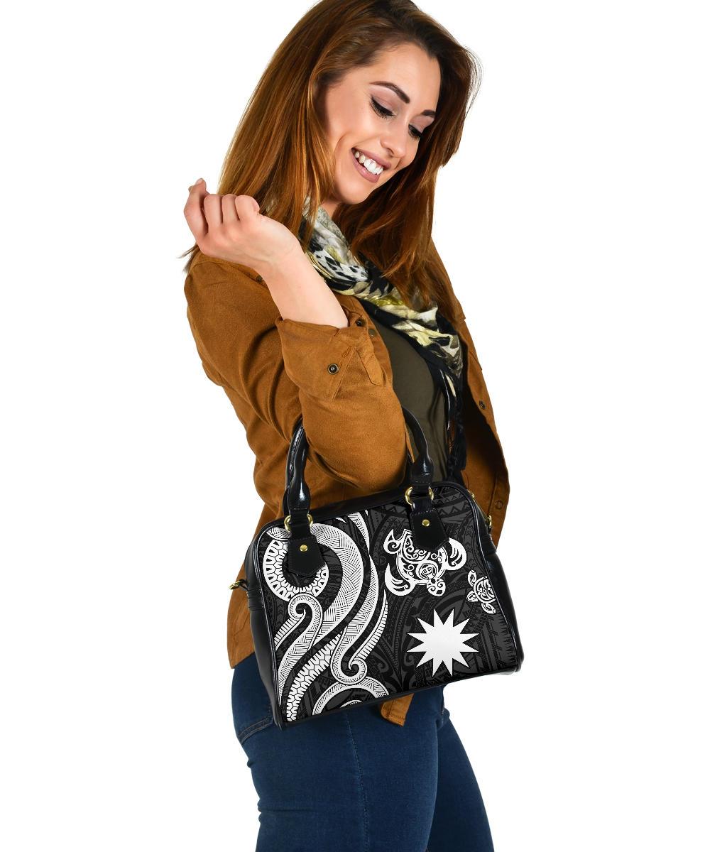 Nauru Shoulder Handbag - White Tentacle Turtle - Polynesian Pride