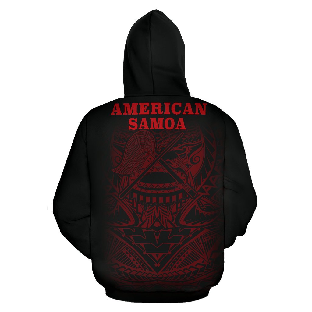 American Samoa Polynesian All Over Zip up Hoodie Tribal Pattern - Polynesian Pride