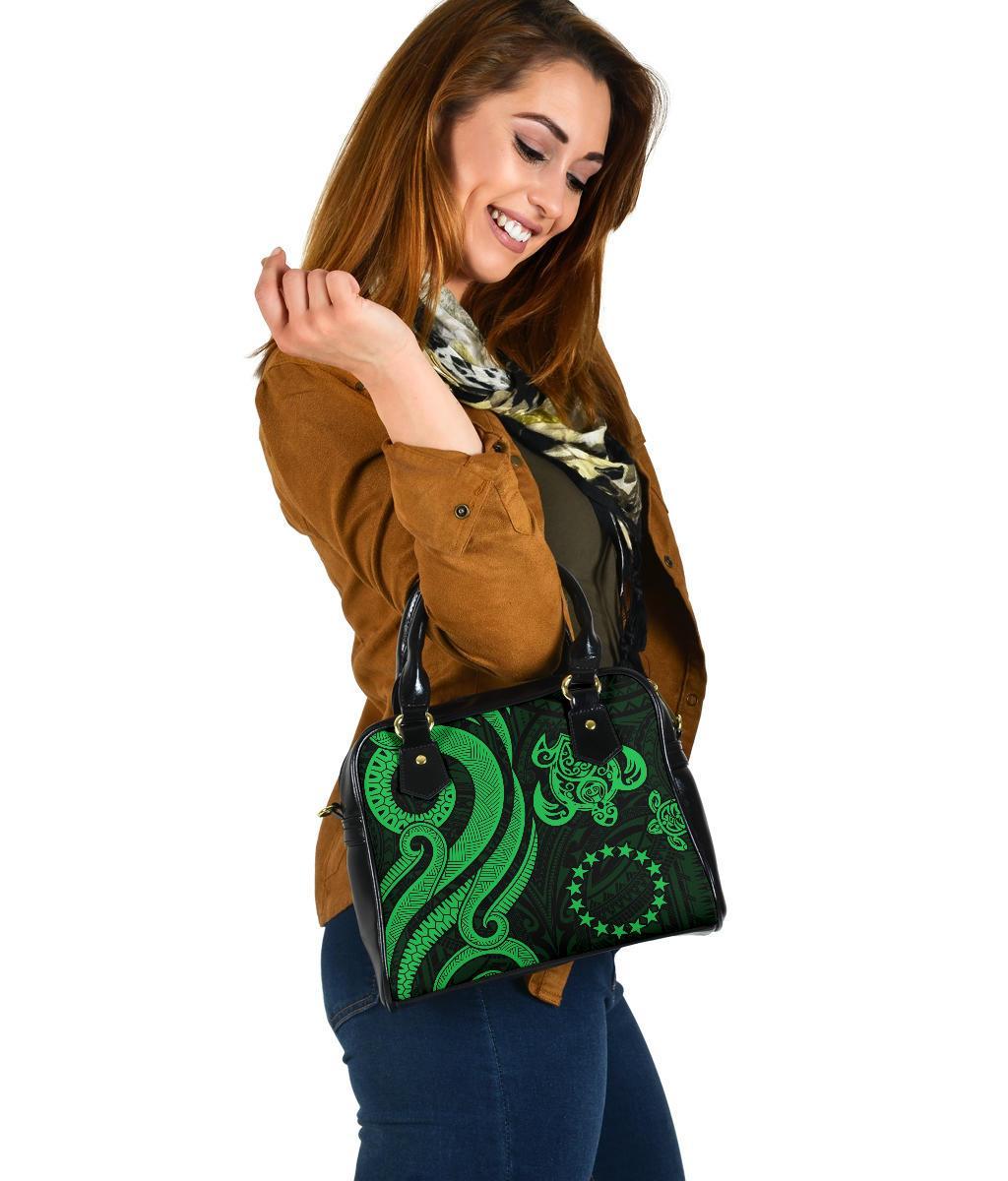 Cook Islands Shoulder Handbag - Green Tentacle Turtle - Polynesian Pride