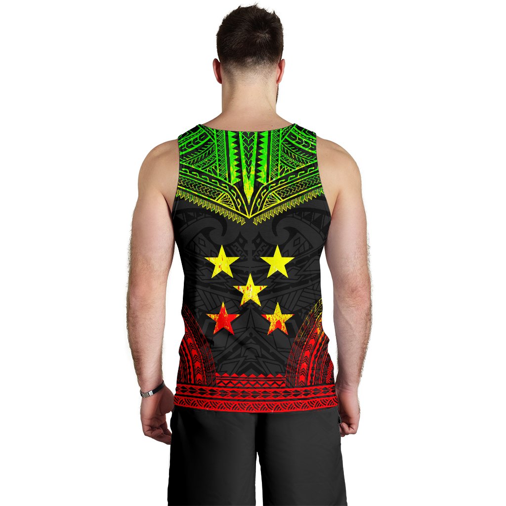 Gambier Islands Men's Tank Top - Polynesian Chief Reggae Version - Polynesian Pride