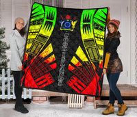 Cook Islands Premium Quilt - Cook Islands Polynesian Reggae Tattoo - Polynesian Pride