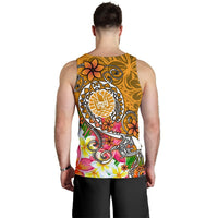 Tahiti Men's Tank Top - Turtle Plumeria (Gold) - Polynesian Pride