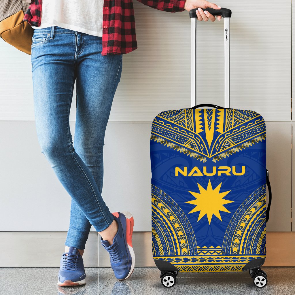 Nauru Flag Polynesian Chief Luggage Cover - Polynesian Pride