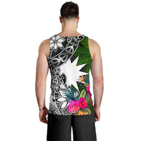 Nauru Men Tank Top - Turtle Plumeria Banana Leaf - Polynesian Pride