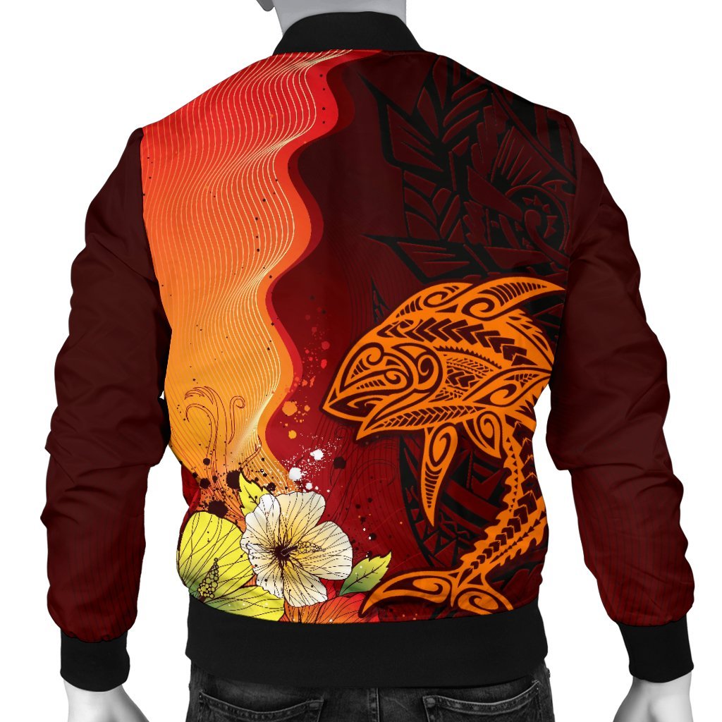 Fiji Custom Personalised Men's Bomber Jacket - Tribal Tuna Fish - Polynesian Pride